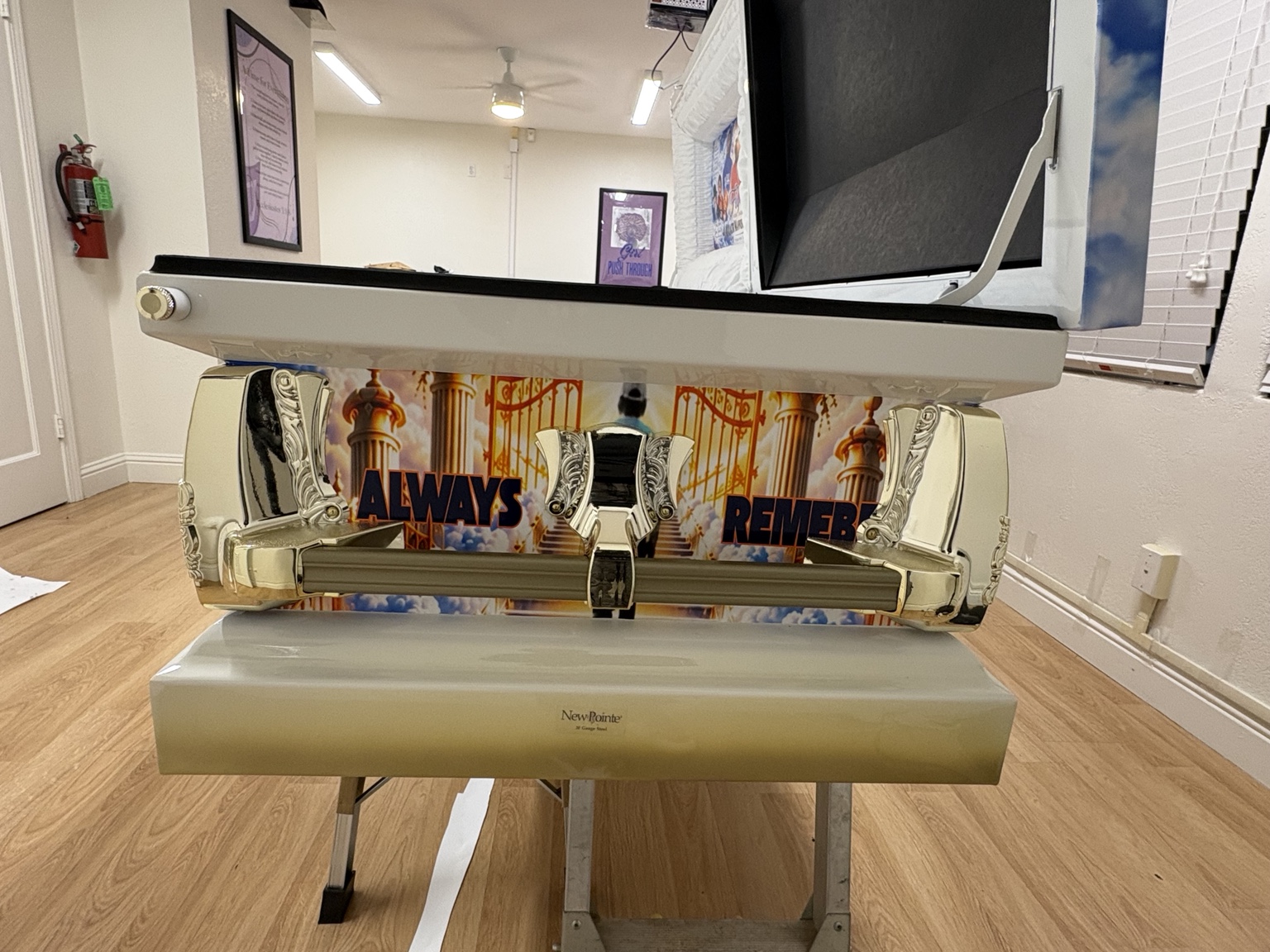 Always Remember custom casket side panel